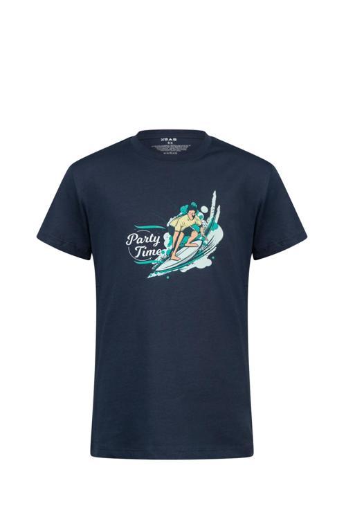 Aja Çocuk Baskılı T-Shirt Lacivert 216
