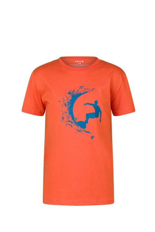 Aja Çocuk Baskılı T-Shirt Turuncu 220