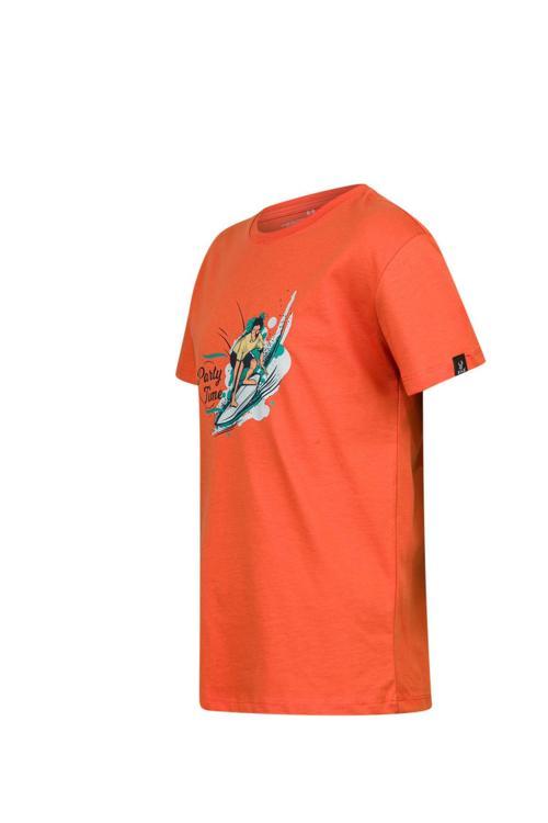 Aja Çocuk Baskılı T-Shirt Turuncu 216