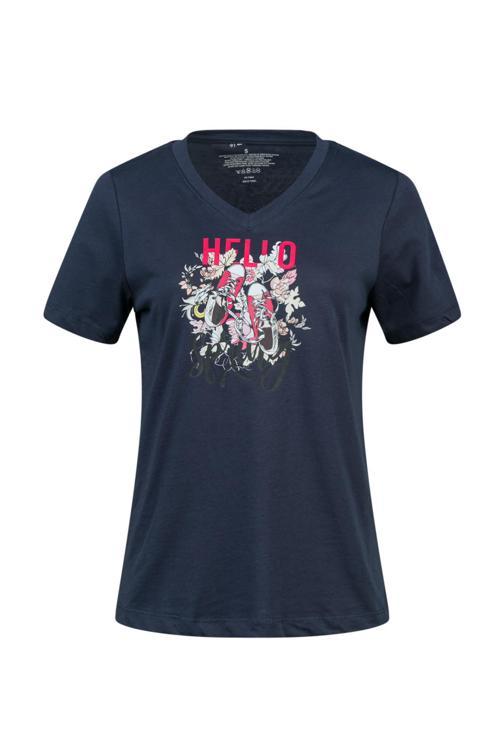 Alone Baskılı V Yaka Kadın T-Shirt 402