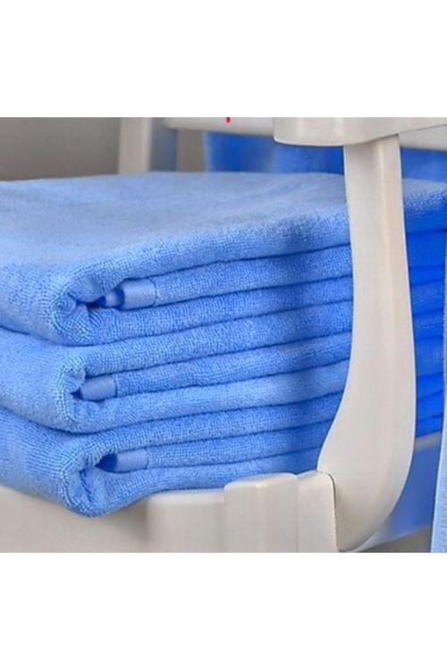Ultra Lüks Büyük Boy Mavi Banyo Havlusu Asker Havlusu 90X150 Yüzde Yüz Pamuk 1 Adet