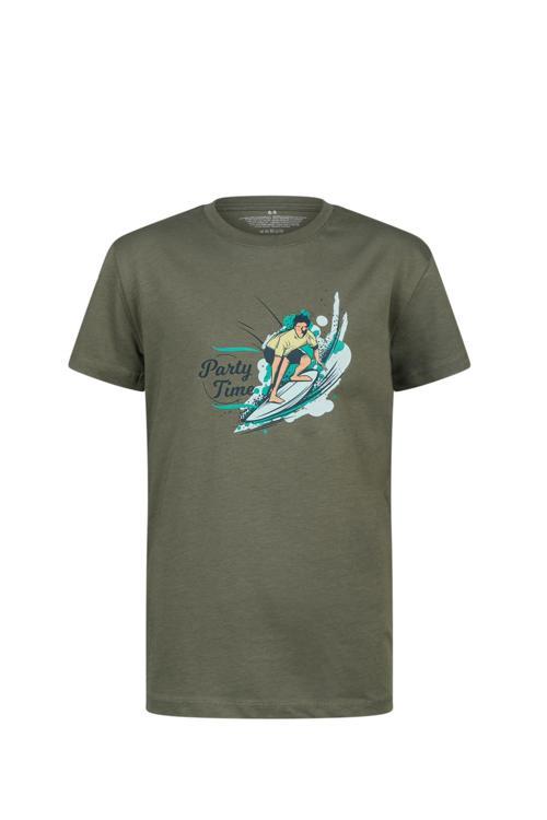 Aja Çocuk Baskılı T-Shirt Haki 216