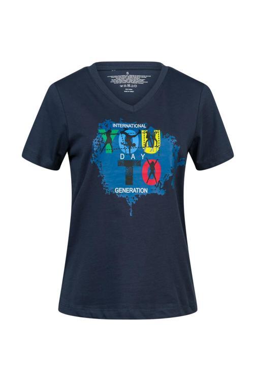 Alone Baskılı V Yaka Kadın T-Shirt 403