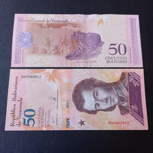 39963683faaa04313e 2018 Venezuela 50 Bolivar ÇİL Eski Yabancı Kağıt Para