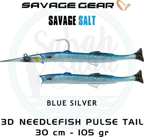 3D Needlefish Pulsetail 2+1 30cm 105gr Blue Silver