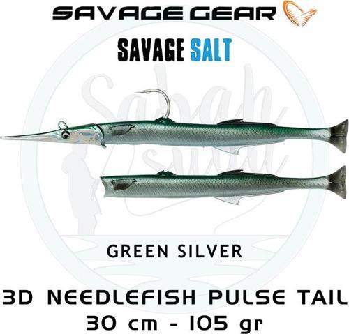 3D Needlefish Pulsetail 2+1 30cm 105gr Green Silver