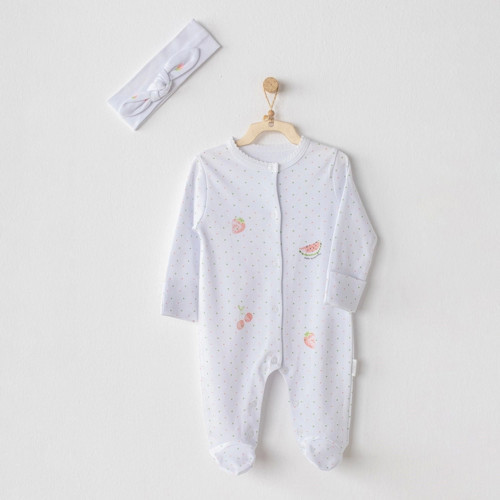 AC23556 Watermelon & Strawberry Bebe Tulum Takım White