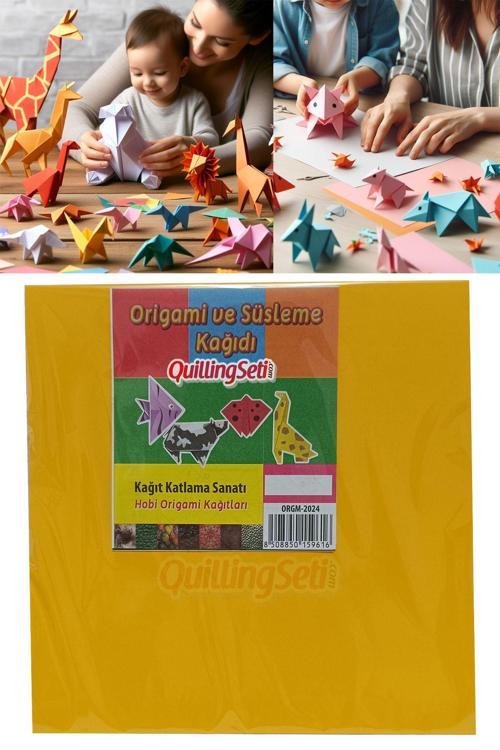 Origami Kağıdı, 100 Adet Çift Taraflı Karışık Renkli Origami - 100 Adetli 20 Cm X 20 Cm Set