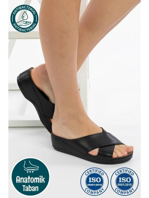 1802 SİYAH COMFORT CASUAL ANATOMİK GÜNLÜK RAHAT TERLİK