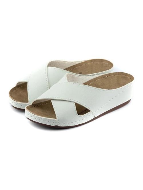 1802 BEYAZ COMFORT CASUAL ANATOMİK RAHAT KALIP TERLİK