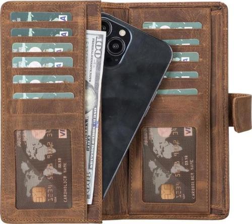 Coppet 6.7 inch Uyumlu Deri Kartlıklı Kılıf G6 Taba
