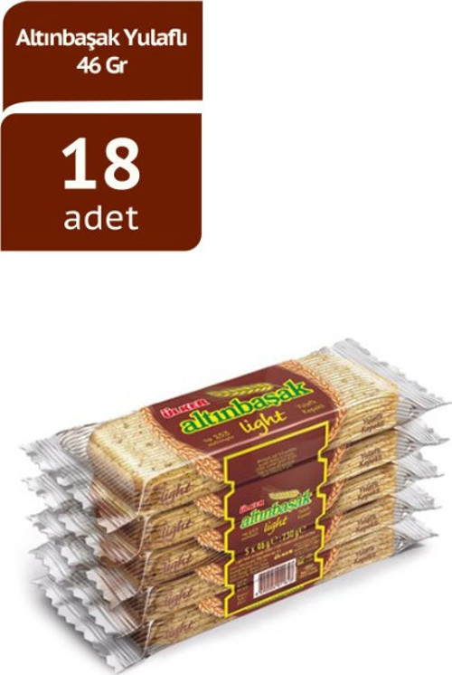 ALTINBAŞAK Light Yulaflı ve Kepekli Kraker - 230 gram - 5'li Paket - 18 Adet