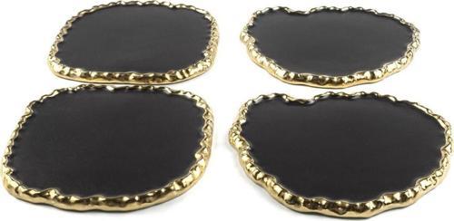 Porselen 4'lü Siyah Servis 14 x 13 Cm