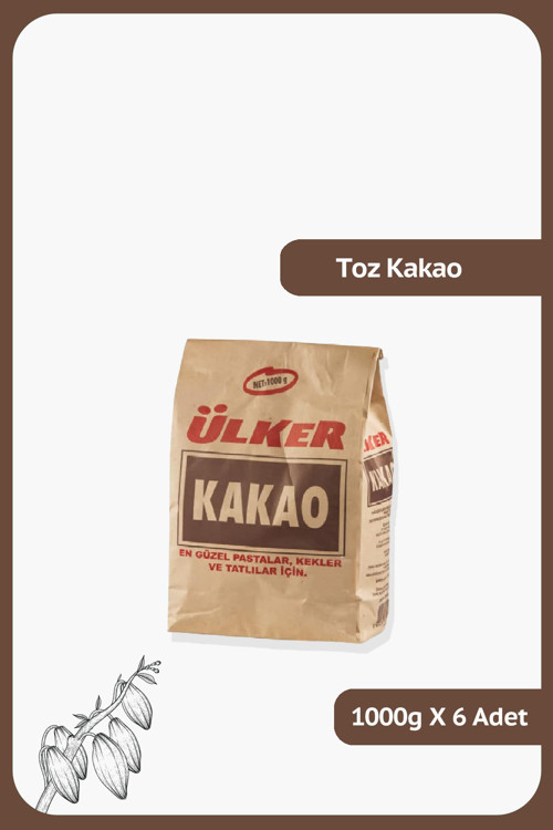 TOZ KAKAO - En Güzel Pastalar, Kekler ve Tatlılar İçin - 1 kg - 6 Adet