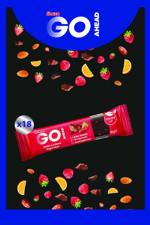 GO AHEAD ÇİLEKLİ HURMA BAR 40 x 18