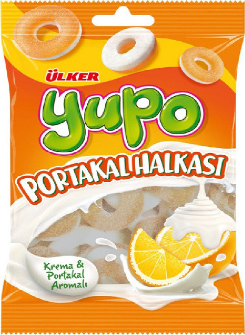 YUPO Jelly Portakal Halkası Jelibon - 70 gram - 24 Adet