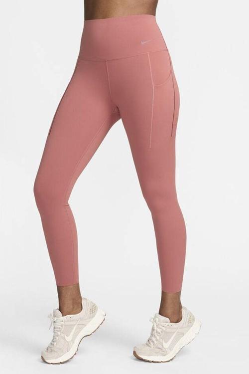 Dri Fit Universa High Rise 7/8 Length Kadın Yüksek Bel Lazer Kesim Toparlayıcı 2 Cepli Tayt Somon
