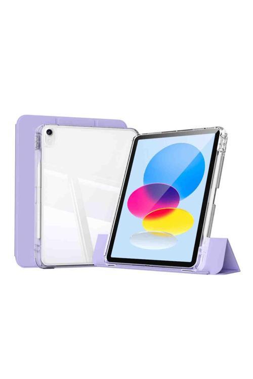 iPad 11. Nesil Uyumlu A16 2025 Airbagli Manyetik Ayrılabilen Fuchsia Sliding Tablet Kılıfı