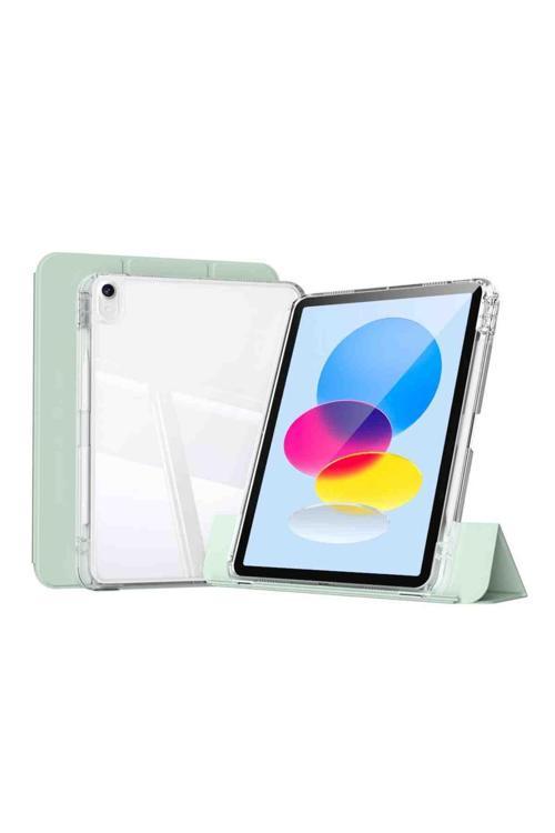iPad 11. Nesil Uyumlu A16 2025 Airbagli Manyetik Ayrılabilen Fuchsia Sliding Tablet Kılıfı