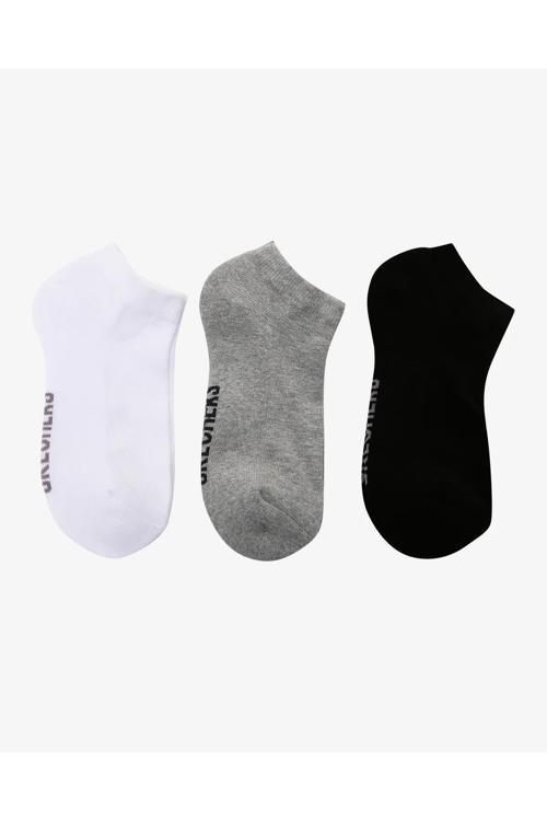 S221512-971 U 3 Pack Padded Low Cut Unisex Spor Çorap