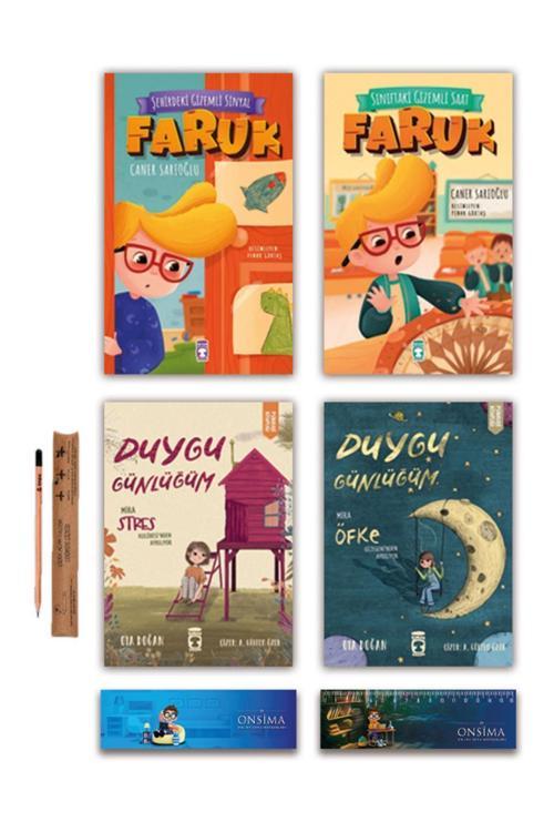 Timaş Çocuk Şehirdeki Gizemli Sinyal - Sınıftaki Gizemli Saat Faruk - Duygu Günlüğüm Mira Set 4 Kitap