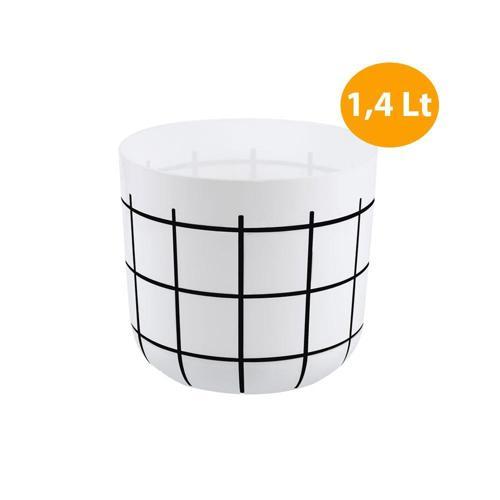KRS-211 Dekoratif Karo Desenli Saksı 1.4 Litre No 1
