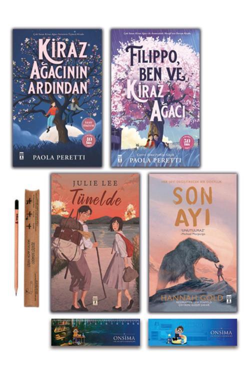 Genç Timaş Son Ayı - Tünelde - Kiraz Ağacının Ardından - Filippo Ben Ve Kiraz Ağacı Set 4 Kitap