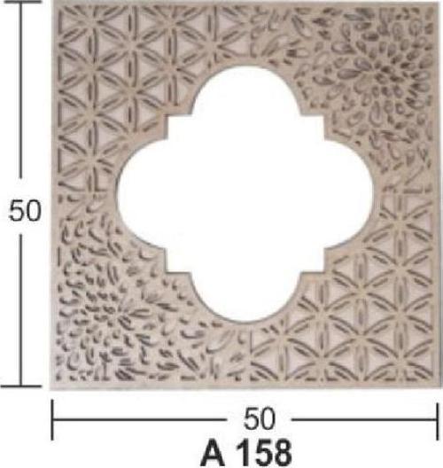 Ahşap Boyanabilir İşlemeli Ayna