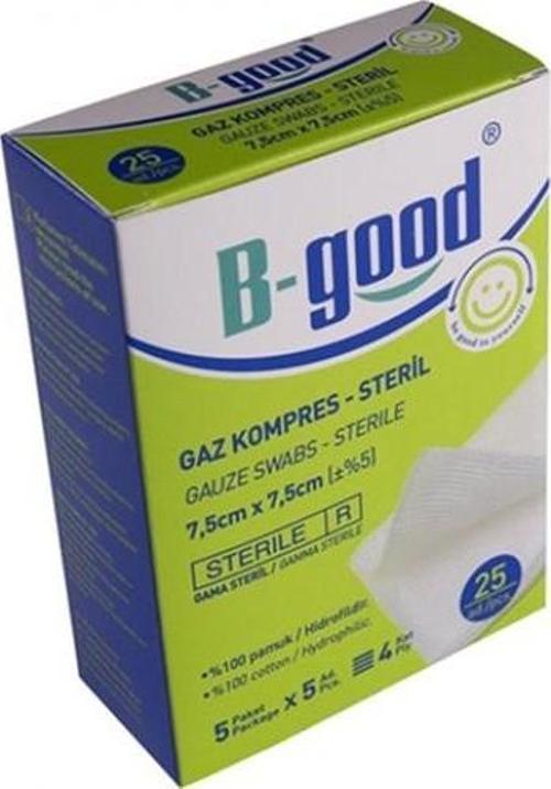 Gaz Kompres 7,5 Cm X 7,5 Cm 25'Li
