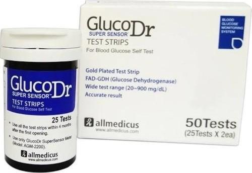 Glucodr Super Sensor Strip 50 Adet