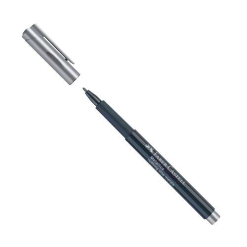 Gümüş Gri Metalik Marker Kalem 1.5 mm Keçe Uçlu 1 Adet Faber Castell Gümüş Gri Metalik Marker Kalem 1.5 mm Keçe Uçlu 1 A