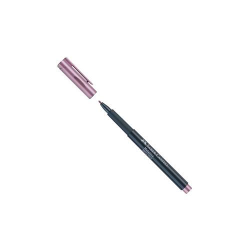 Pembe Metalik Marker Kalem 1.5 mm Keçe Uçlu 1 Adet Faber Pembe Metalik Markör Davetiye Kalemi 1 Adet