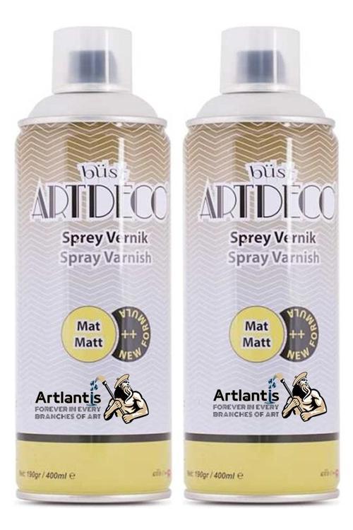 Mat Akrilik Vernik 400 ml Sprey 2 Adet Kalıcı Şeffaf Koruma İç ve Dış Mekan Çizilmeye Karşı Dayanıklı Kalıcı