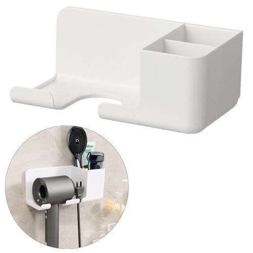 Sunup SN-27125 Banyo Rafı Sabunluk Diş Fırçası Saç Kurutma Makinesi 223x91x109mm Yapıştırma Ve Kancalı