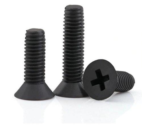 M5 X 12mm Düz Başlı Plastik Civata Vida Siyah X 5 Adet (Rf009)