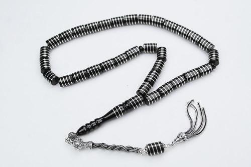 Oltu Taşı Kesme Model  Burgu Vida İşlemeli Tespih