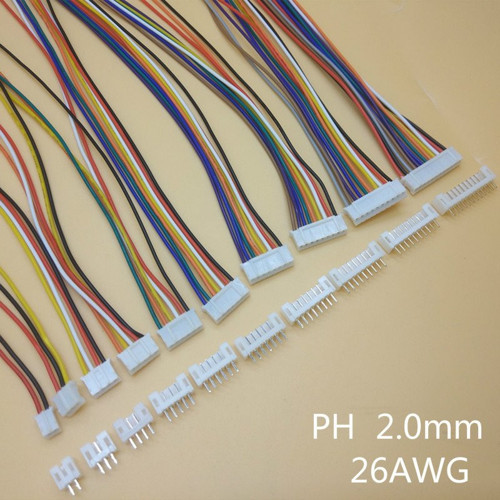 PH 2.0mm 8pin 30cm Kablolu Konnektör (Beyaz) Takım x 1 adet (rf054)
