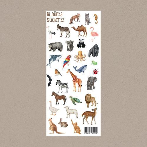 M32 – Hayvan Temalı Sticker Seti