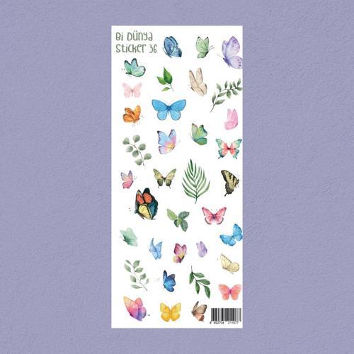M36 – Kelebek Temalı Sticker Seti