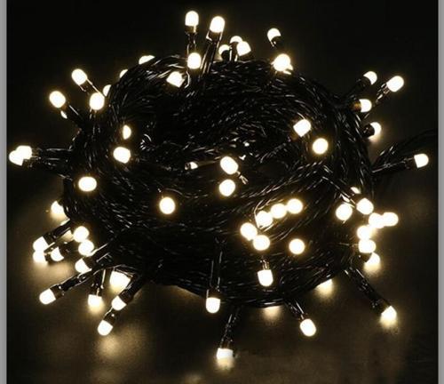 Bahçe Keyfi için Fişli 5MT Siyah Kablolu 8MOD Gün Işıklı 100LED Boncuk Şerit Lamba