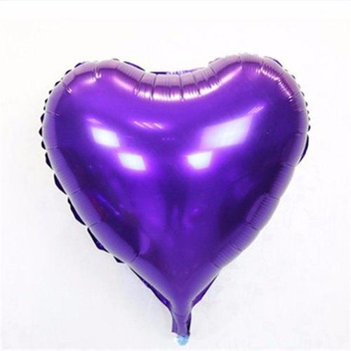 Büro Ev Partisi için 100CM Mor Kalp Folyo Balon 