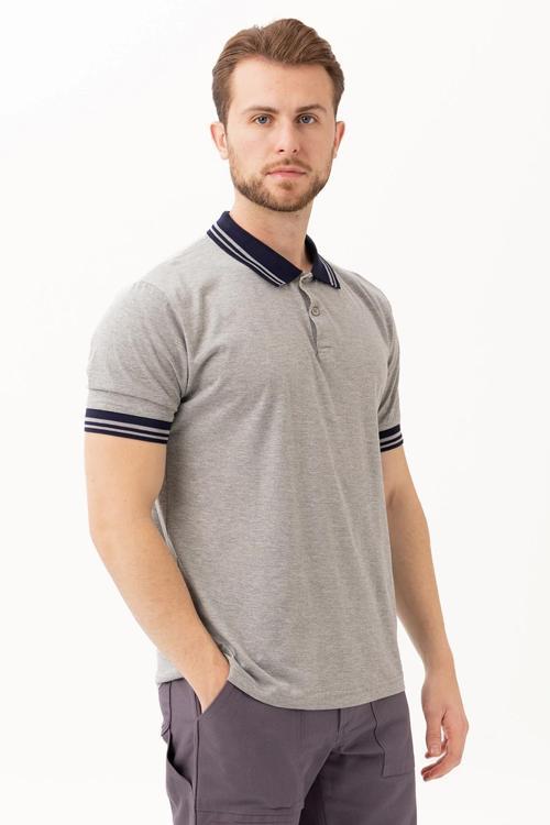 Hornet Polo Tişört - Şeritli Yaka ve Kol Detaylı Erkek Polo Tişört Şık Tasarım