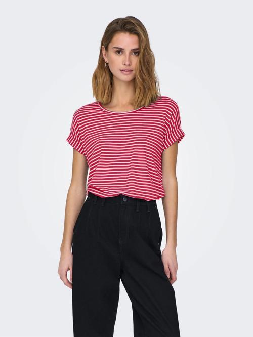 Onlmoster Stripe S/S O-Neck Top Jrs Noos Kadın T-shirt 15206243