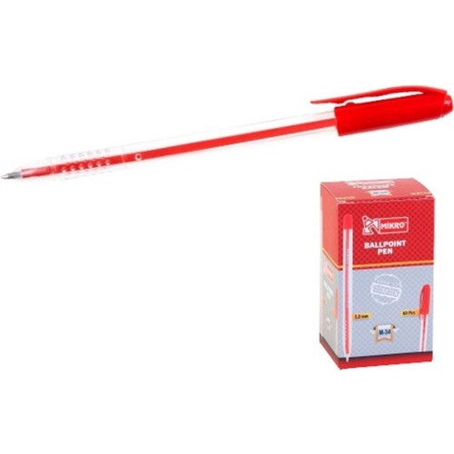 M-34 Tükenmez Kalem Kırmızı 1.0 Mm - 60 Adet