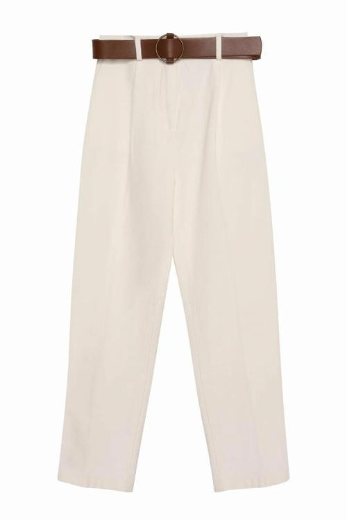 Beli Kemerli Kadın Pantolon 21K70755