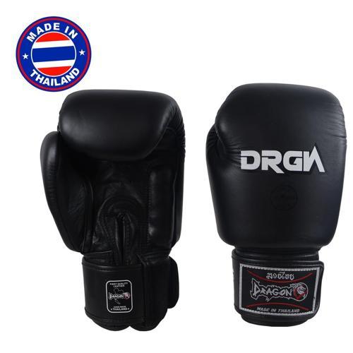 DRGN-G3 Hakiki Deri Boks Eldiveni Siyah Muay Thai Eldiveni