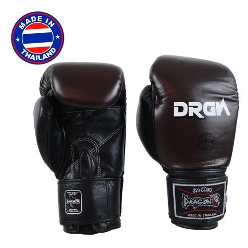 DRGN-G4 Hakiki Deri Boks Eldiveni Muaythai Kick Boks Eldiveni Kahverengi
