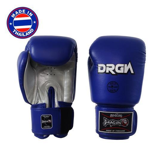 DRGN-G3 Hakiki Deri Boks Eldiveni Mavi Muay Thai Eldiveni