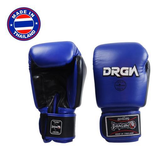 DRGN-MG3 Hakiki Deri Boks Eldiveni Mavi Muay Thai Eldiveni