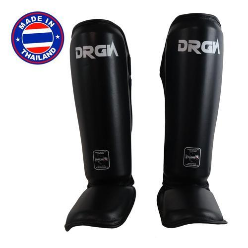 DRGN-T52 Hakiki Deri Kaval Koruyucu Siyah Muay Thai Kaval Koruyucu